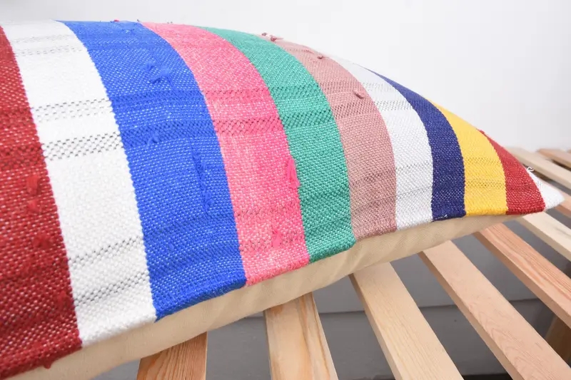 16x24 Blue Pillow Case, Outdoor Patio Pillow Case, Boho Pillow, Outdoor Patio Cushion Cover, Vintage Kilim Pillow, Cushion, Antique Pillows - 7