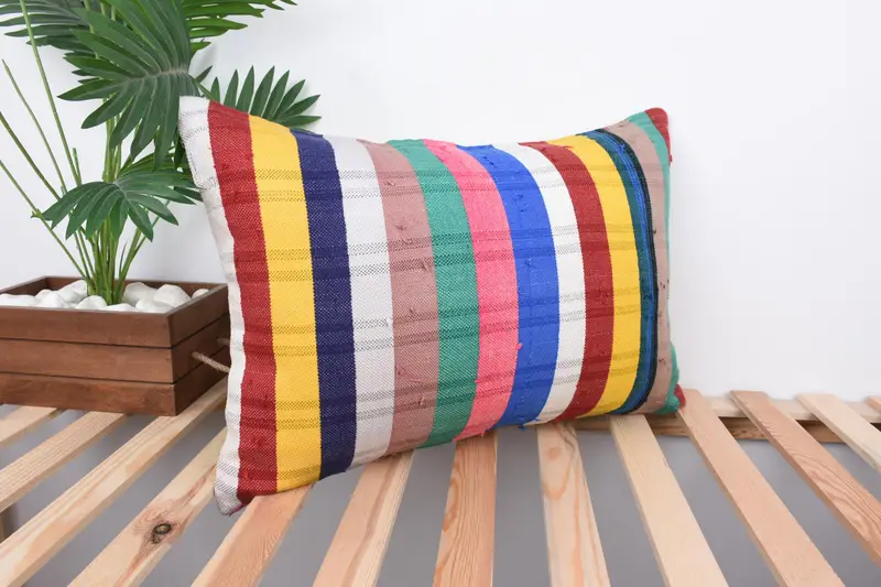 16x24 Blue Pillow Case, Outdoor Patio Pillow Case, Boho Pillow, Outdoor Patio Cushion Cover, Vintage Kilim Pillow, Cushion, Antique Pillows - 4