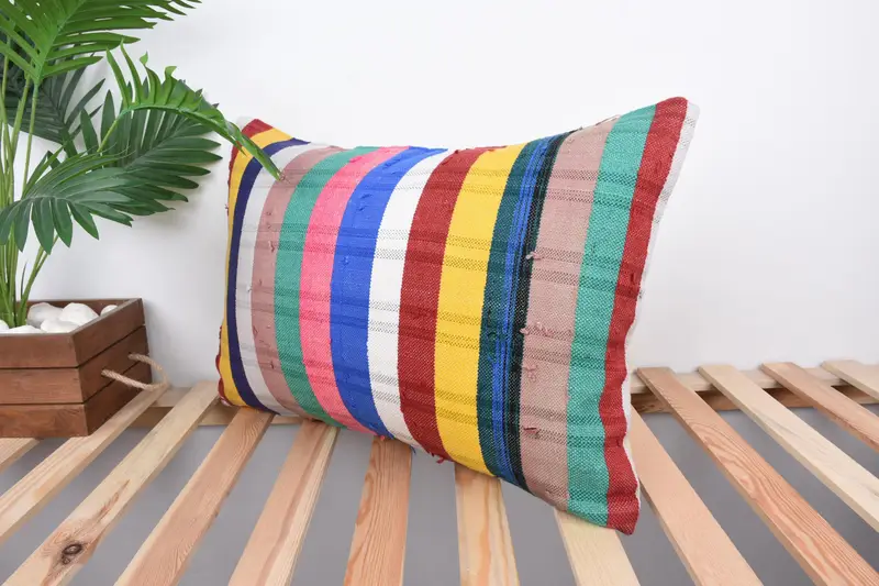 16x24 Blue Pillow Case, Outdoor Patio Pillow Case, Boho Pillow, Outdoor Patio Cushion Cover, Vintage Kilim Pillow, Cushion, Antique Pillows - 5