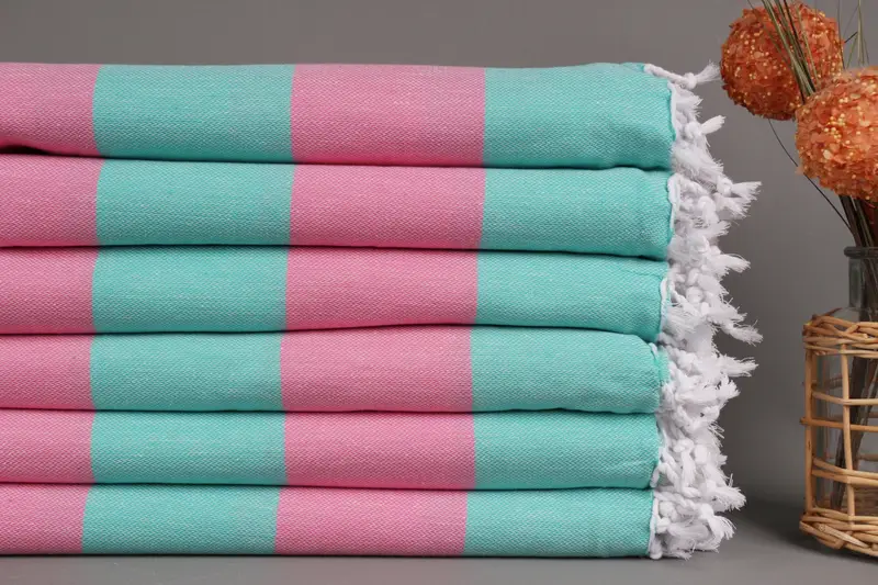 Bachelorette Party Gifts, Monogrammed Beach Towel, Beach Towel Gift, Spa Towel, Cotton towel, Bridal Shower Favor, 70x40 Cotton Striped Towel - 2