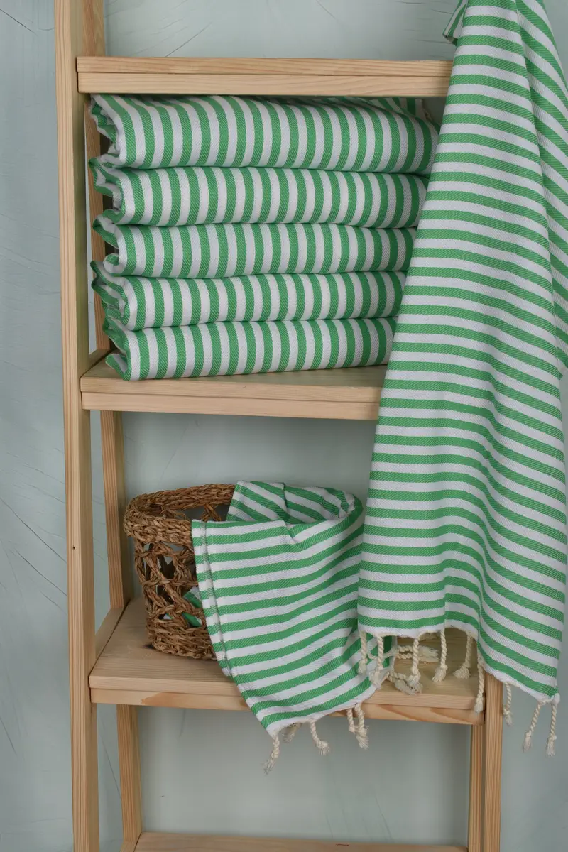 Family Gift, Gift For Her, Custom Name Towel, Personalized Kitchen Towel, Monogram Kitchen Towel, Monogram Hand Towel, 40x18 Cotton Striped Towel - 3