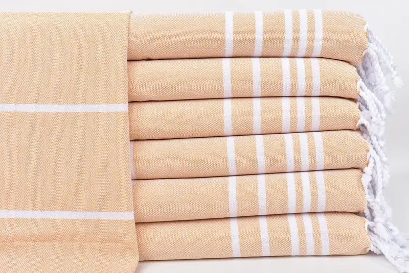 Beach Theme Wedding Gift, Monogram Hand Towel, Bridesmaid Gifts, Holiday Towel, Wedding Gift, 38x18 Cotton Striped Towel, Family Gift, Summer Gift - 1