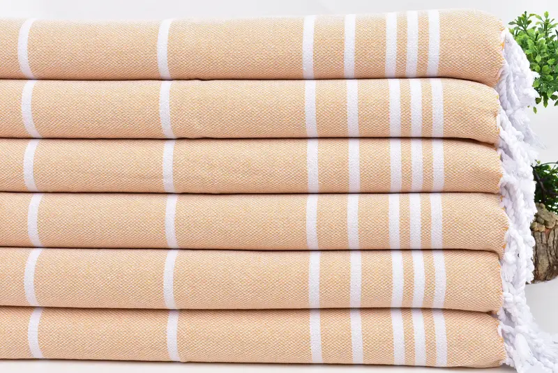 Beach Theme Wedding Gift, Monogram Hand Towel, Bridesmaid Gifts, Holiday Towel, Wedding Gift, 38x18 Cotton Striped Towel, Family Gift, Summer Gift - 3