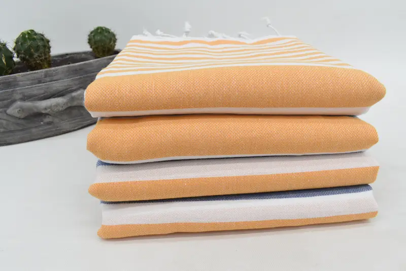 Wedding Gift, Turkish Towel Set, Sand-resistant towel, Friends Beach Towel, Employee Gifts, Quick-Dry Beach Towel, 68x36 Cotton Striped Towel - 5