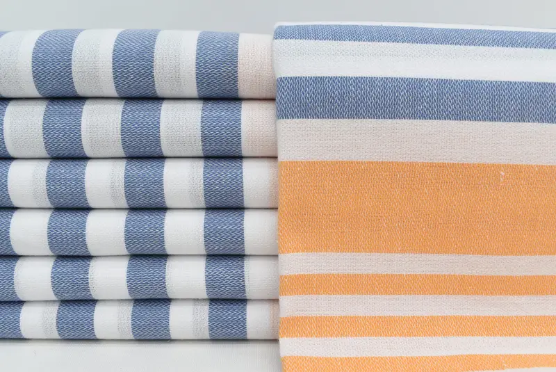 Wedding Gift, Turkish Towel Set, Sand-resistant towel, Friends Beach Towel, Employee Gifts, Quick-Dry Beach Towel, 68x36 Cotton Striped Towel - 1