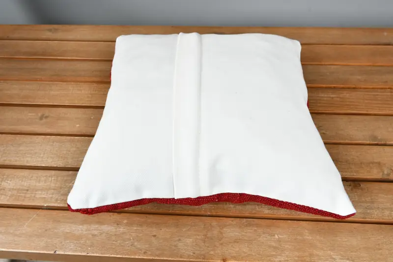 Custom Cushion, Boho Pillow, 12x12 Red Cushion, Vintage Pillow, Pillow, Decorative Throw Pillow Sham, Turkish Kilim Pillow - 5