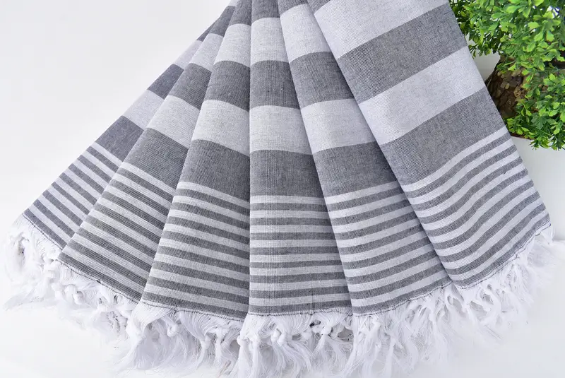68x36 Cotton Striped Towel, Handmade Turkish Towel, Bridesmaid Gifts, Housewarming Gift, Grandma Gift, Lightweight towel, Lightweight Turkish towel - 4