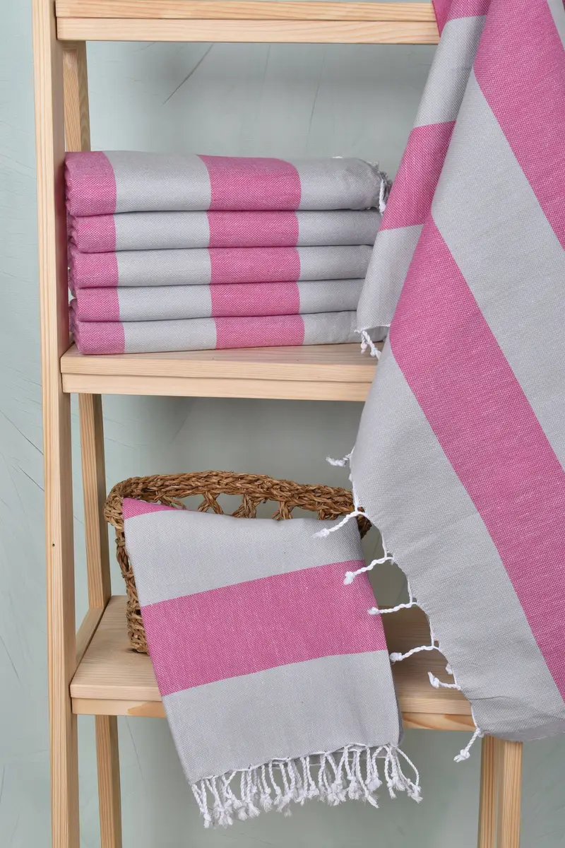 70x40 Cotton Striped Towel, Beach Theme Wedding Gift, Spa Towel, Grandma Gift, Custom Gift, Absorbent Turkish towel, Yoga Towel, Beach Towel Bulk - 3