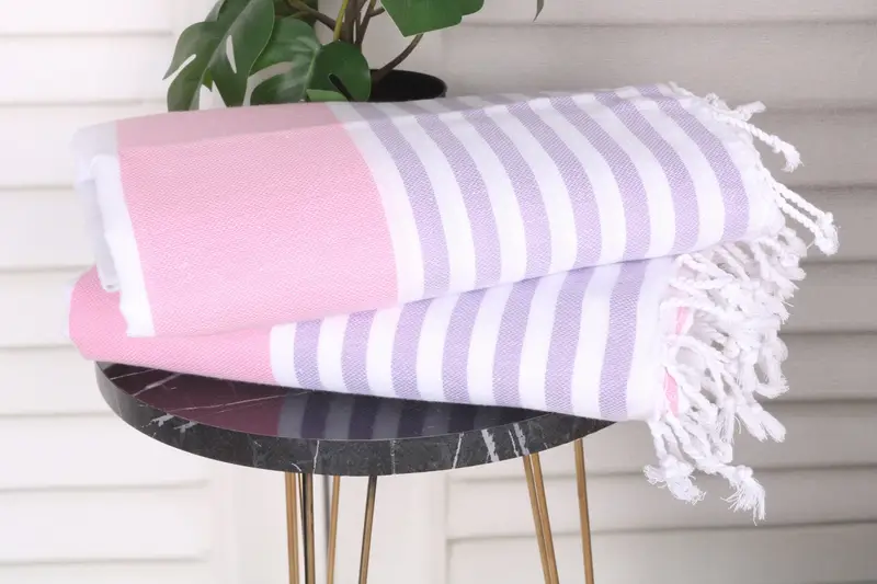 Scarf Towel, Gift For Him, Hammam Towel USA, Wedding Day Gift For Bride, Bridal Shower Gift, 70x40 Cotton Striped Towel, Bachelorette Party Favors - 3