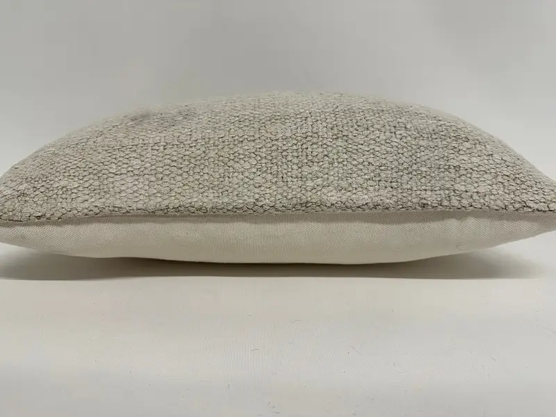 Home Decor Pillow, Natural Pillow Sham, Pillow Sham, Kilim Pillow Cover, 12x20 White Cushion Case, Kilim Cushion Sham, Crochet Pattern Cushion - 5