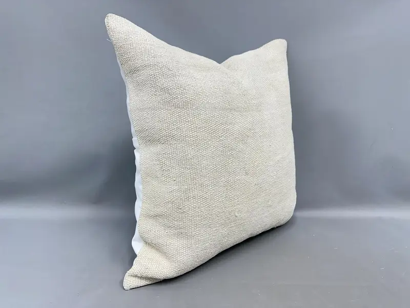 Home Decor Pillow, 24x24 Beige Cushion Case, Ethnical Kilim Rug Pillow, Boho Pillow Sham Cover, Cushion Case, Handmade Pillow Cover - 2
