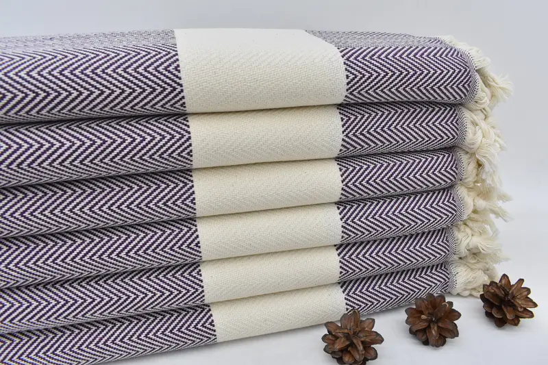 Bio -Handtuch, benutzerdefiniertes türkisches Handtuch, türkisches Strandtuch, Hochzeitsgeschenke Handtuch, 70x40 Baumwoll -Fischgrätenhandtuch, Weihnachtsgeschenke, türkisches Handtuch - 1