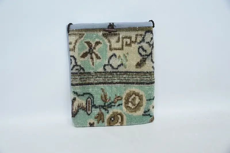 ジッパー付きボヘミアンウールショルダーバッグ、キリムバッグ