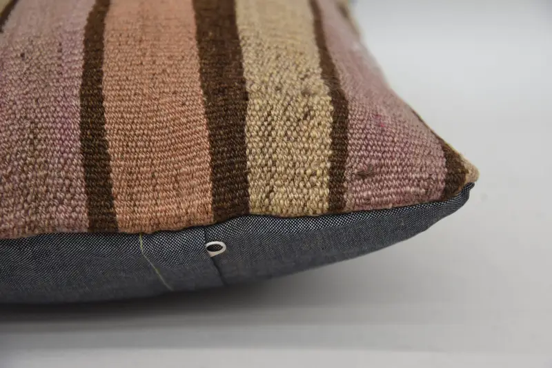 Pastel Cushion, Vintage Kilim Pillow, Throw Kilim Pillow, 12x20 Beige Pillow Sham, Authentic Pillow Cover, Pillow Sham, Pillow for Couch - 5