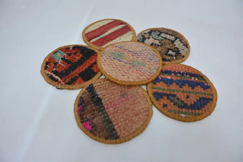 Posavasos tribal marrón y beige, elegante posavasos de café de 5x5 pulgadas