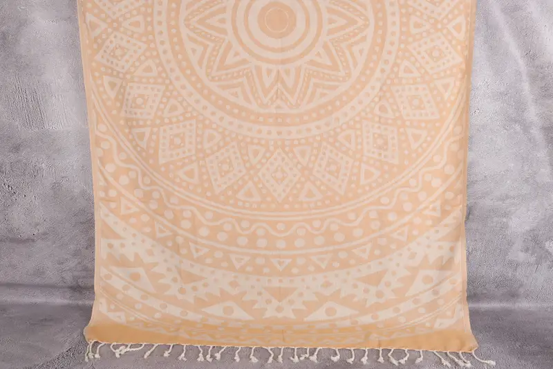Turkish towel, Travel Towel, Gift For Best Friend, Absorbent Turkish towel, Best Wedding Gift, Turkish Towel USA, 70x40 Cotton Round Pattern Towel - 1