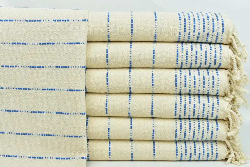 Erkek arkadaş için hediye, Türk çay havlu, 36x18 pamuklu çizgili tasarım havlu, monogramlanmış el havlu, kişiselleştirilmiş hediyeler, onun için hediyeler, spa havlu - 1