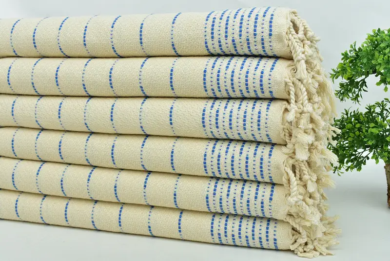 Erkek arkadaş için hediye, Türk çay havlu, 36x18 pamuklu çizgili tasarım havlu, monogramlanmış el havlu, kişiselleştirilmiş hediyeler, onun için hediyeler, spa havlu - 3