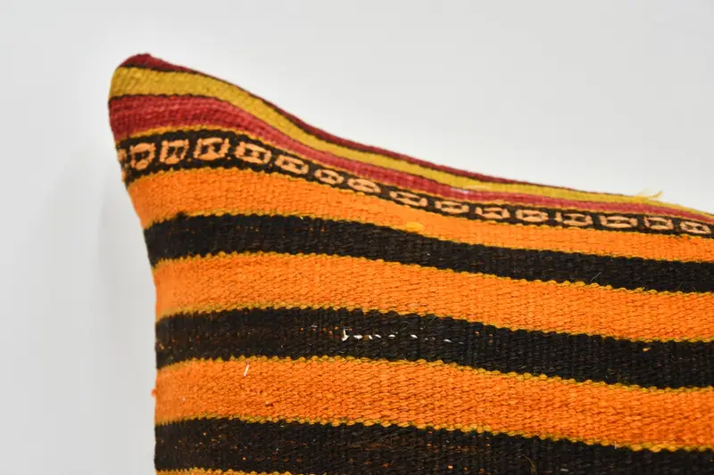 Retro Throw Pillow Case, Home Decor Pillow, Turkish Pillow, Pillow Case, Cotton Cushion Case, 20x28 Orange Cushion, Boho Pillow Sham Cover - 2