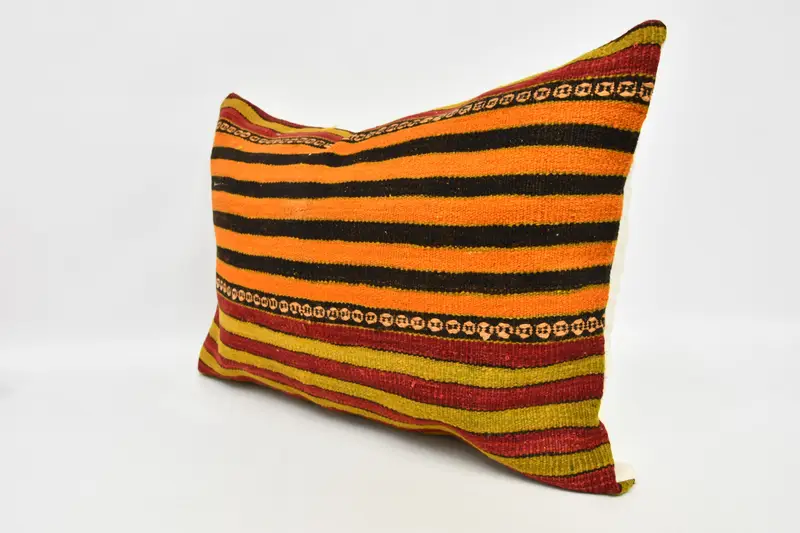 Retro Throw Pillow Case, Home Decor Pillow, Turkish Pillow, Pillow Case, Cotton Cushion Case, 20x28 Orange Cushion, Boho Pillow Sham Cover - 4
