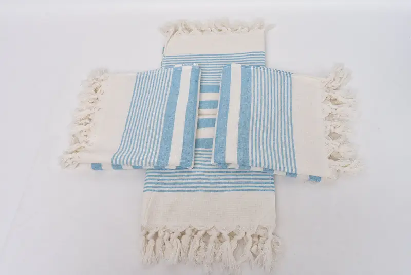 Türk havlu el havlu, hediye kutuları çay havlu, nedime havlu, kişiselleştirilmiş bulaşık havlu, monogramlı el havlu, 36x18 pamuklu çizgili karavar havlu - 6