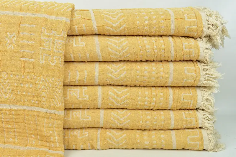 76x56 Cotton Kilim Design Towel, Decorative Bedspread, Organic Throw, Baby Boy Gift, Turkish Blanket, Bachelorette Party Favors, Throw Blanket Couch - 2