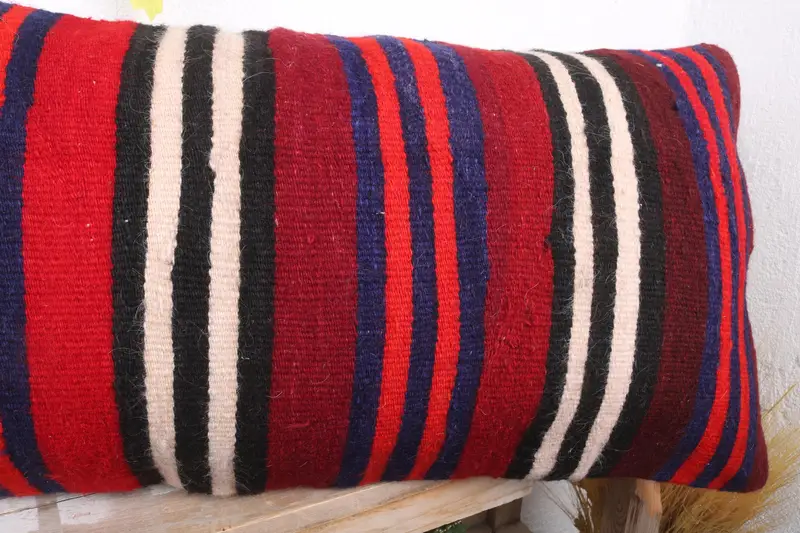 Customized Pillow Case, Lounge Throw Pillow Case, Pillow for Couch, Kilim Pillow, Gift Pillow, Cushion, 16x36 Red Cushion Cover, Custom Cushion Case - 5