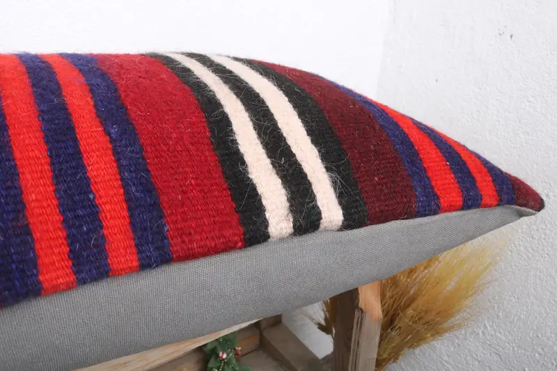 Customized Pillow Case, Lounge Throw Pillow Case, Pillow for Couch, Kilim Pillow, Gift Pillow, Cushion, 16x36 Red Cushion Cover, Custom Cushion Case - 6