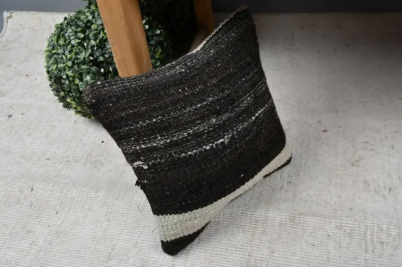 Boho Pillow Sham Cover, Pillow Case, Pillow for Couch, Outdoor Pillow Sham, Antique Pillows, 12x12 Brown Pillow, Meditation Pillow - 7