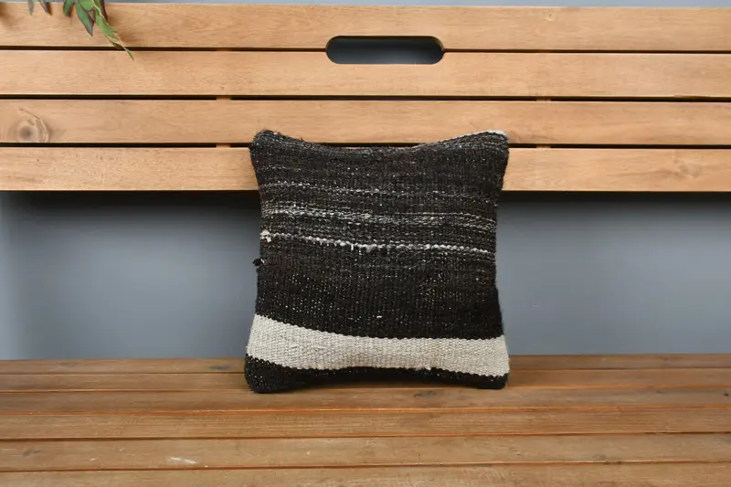 Boho Pillow Sham Cover, Pillow Case, Pillow for Couch, Outdoor Pillow Sham, Antique Pillows, 12x12 Brown Pillow, Meditation Pillow - 6