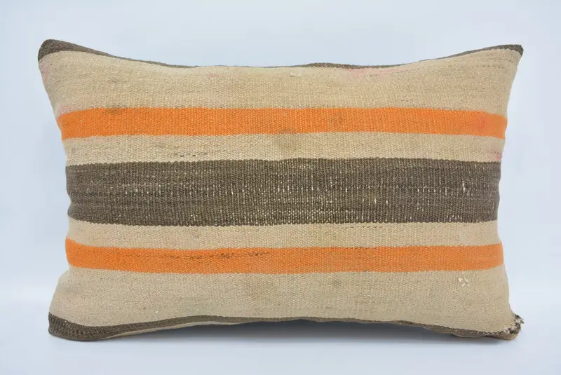 Bolster Throw Pillow Case, Boho Pillow, 16x24 Brown Pillow Case, Pillow for Couch, Pillow Cover, Boho Pillow Sham Cover - 1
