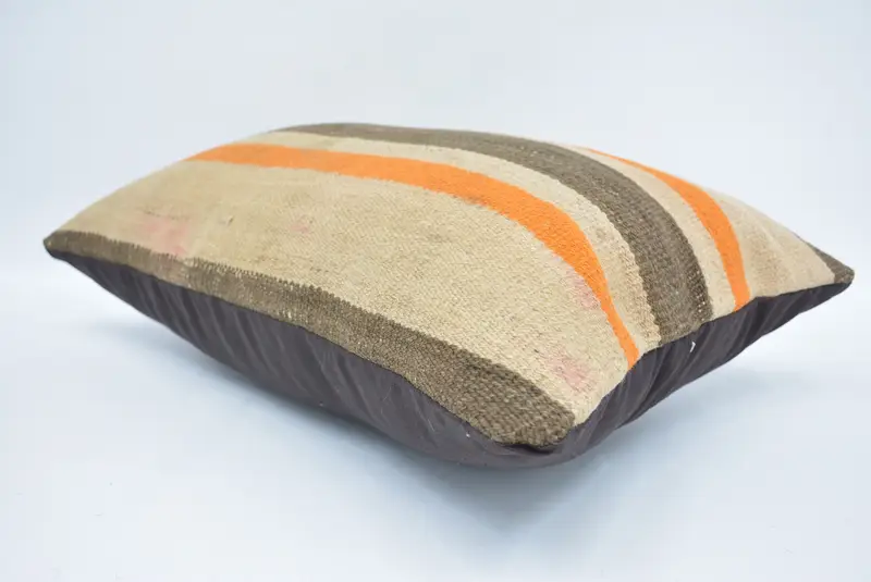 Bolster Throw Pillow Case, Boho Pillow, 16x24 Brown Pillow Case, Pillow for Couch, Pillow Cover, Boho Pillow Sham Cover - 6