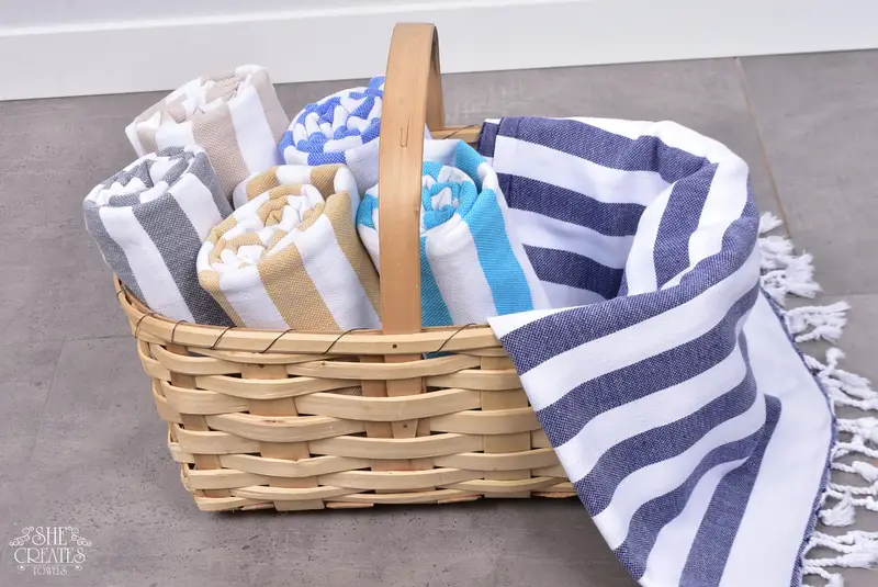 Cute Beach Towel, Spa Towel, 68x36 Cotton Striped Towel, Custom Wedding Gifts, Bridesmaid Gifts, Turkish Towel Bulk, Hammam towel, Gift For Bride - 7