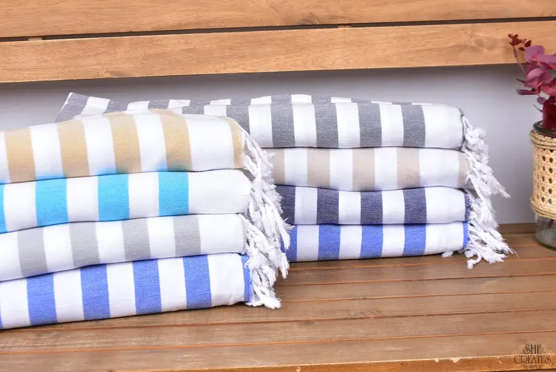 Cute Beach Towel, Spa Towel, 68x36 Cotton Striped Towel, Custom Wedding Gifts, Bridesmaid Gifts, Turkish Towel Bulk, Hammam towel, Gift For Bride - 2