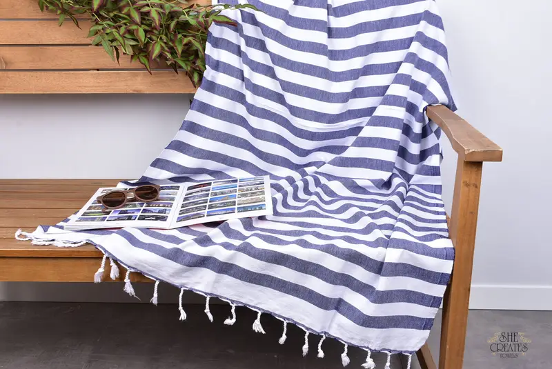 Cute Beach Towel, Spa Towel, 68x36 Cotton Striped Towel, Custom Wedding Gifts, Bridesmaid Gifts, Turkish Towel Bulk, Hammam towel, Gift For Bride - 3