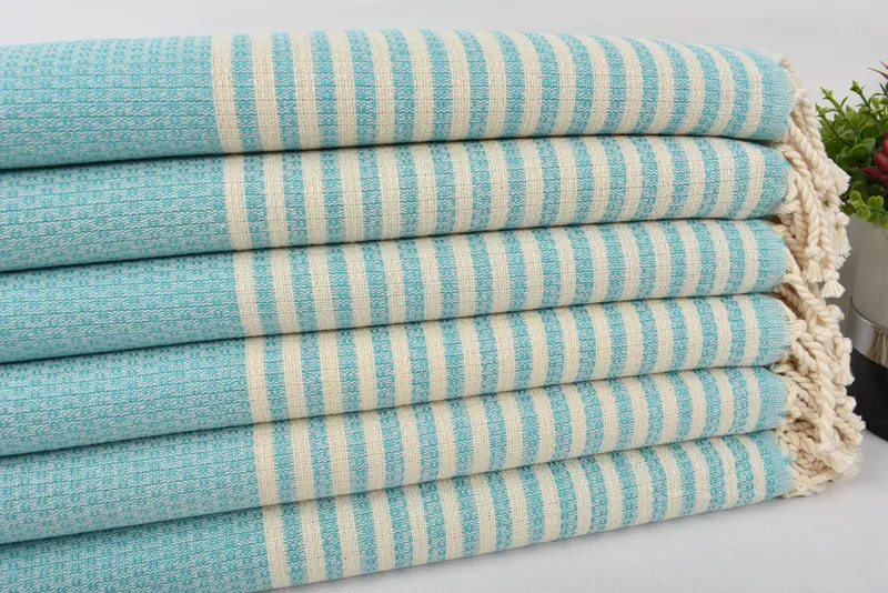 Turkish fouta towel for outdoor use, Turkish bath towel, 68x40 Cotton Striped Towel, Engagement Gift, Monogram Turkish Towel, Custom Wedding Gift - 3