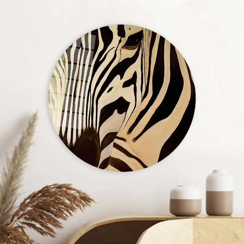 Modern Abstract Zebra Canvas: Trendy, Artistic Home Decor