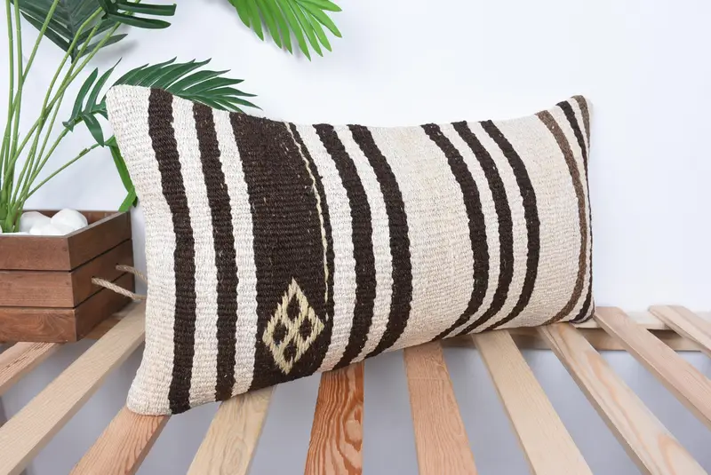 Christmas Pillow Sham, 12x24 Beige Cushion, Home Decor Pillow, Cushion Cover, Gift Pillow, Indoor Pillow Sham, Interior Designer Pillow - 4