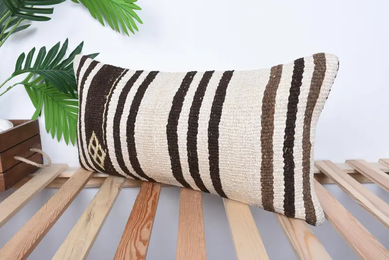 Christmas Pillow Sham, 12x24 Beige Cushion, Home Decor Pillow, Cushion Cover, Gift Pillow, Indoor Pillow Sham, Interior Designer Pillow - 5
