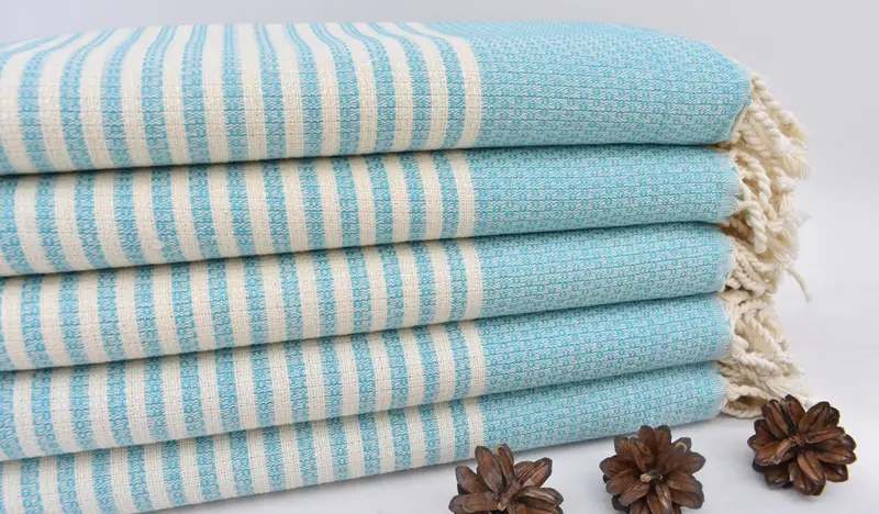 Bridal Shower Gifts, 68x40 Cotton Striped Towel, Luxury Turkish peshtemal beach towel, Quick-dry towel, Bridal Shower Gift, Custom Beach Towel - 1