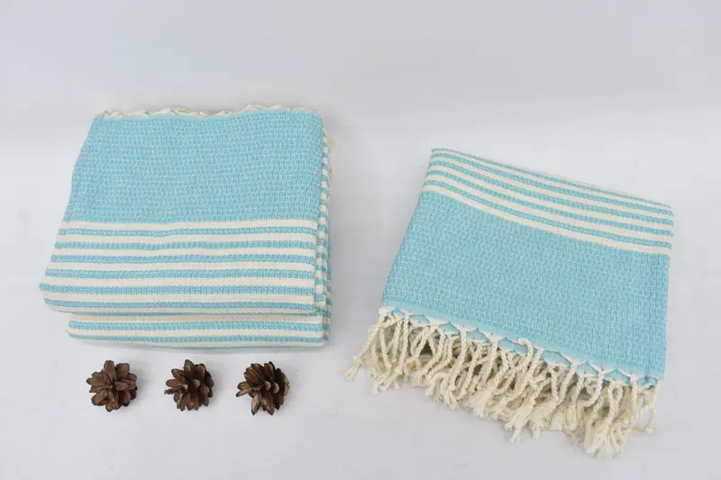 Bridal Shower Gifts, 68x40 Cotton Striped Towel, Luxury Turkish peshtemal beach towel, Quick-dry towel, Bridal Shower Gift, Custom Beach Towel - 8