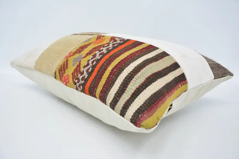 Boho Pillow, Toss Cushion, Turkish Kilim Pillow, Pillow Cover, 16x24 White Pillow Case, Pillow for Couch, Vintage Kilim Pillow Pillow Case - 6