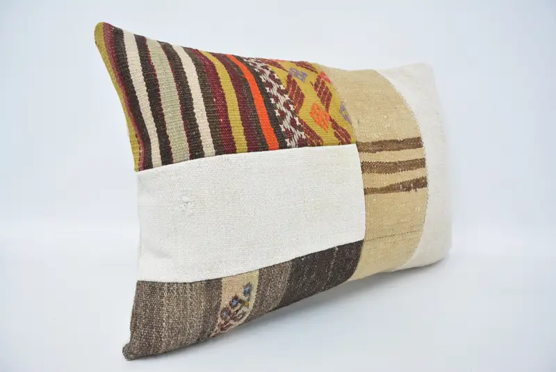 Boho Pillow, Toss Cushion, Turkish Kilim Pillow, Pillow Cover, 16x24 White Pillow Case, Pillow for Couch, Vintage Kilim Pillow Pillow Case - 3