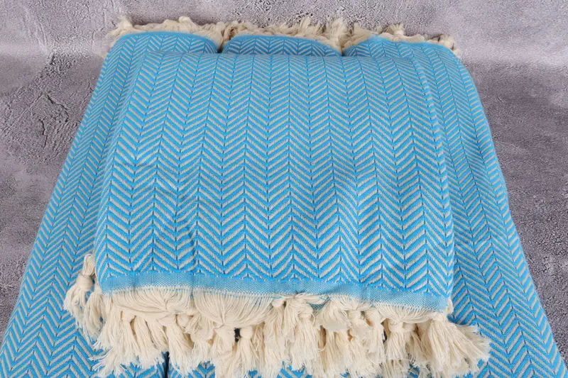 Bridal Shower Gift, Bachelorette Party Favors, Monogram Beach Blanket, Personalized Wedding Gift, 92x76 Cotton Chevron Towel, Tablecloth - 4