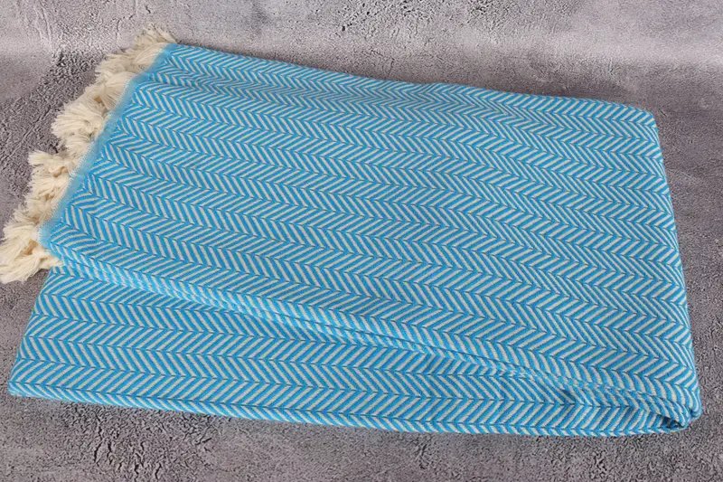 Bridal Shower Gift, Bachelorette Party Favors, Monogram Beach Blanket, Personalized Wedding Gift, 92x76 Cotton Chevron Towel, Tablecloth - 6