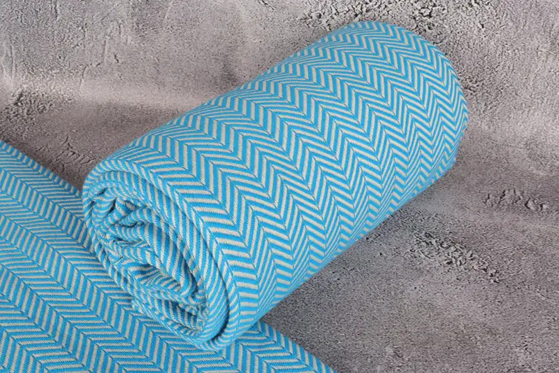 Bridal Shower Gift, Bachelorette Party Favors, Monogram Beach Blanket, Personalized Wedding Gift, 92x76 Cotton Chevron Towel, Tablecloth - 7
