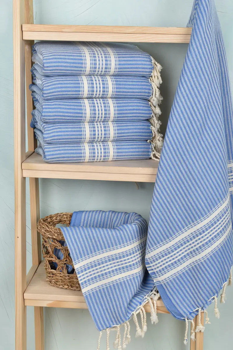 Towel With Name, Absorbent towel, Housewarming Gift, 68x38 Linen Striped Towel, Wedding Shower Gift, Girls Weekend Favors, Turkish bath towel - 3