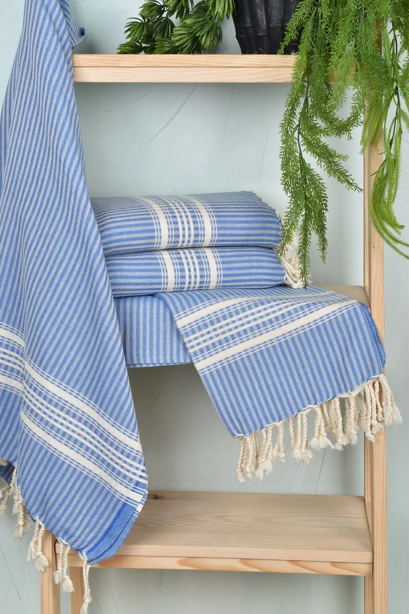 Towel With Name, Absorbent towel, Housewarming Gift, 68x38 Linen Striped Towel, Wedding Shower Gift, Girls Weekend Favors, Turkish bath towel - 6