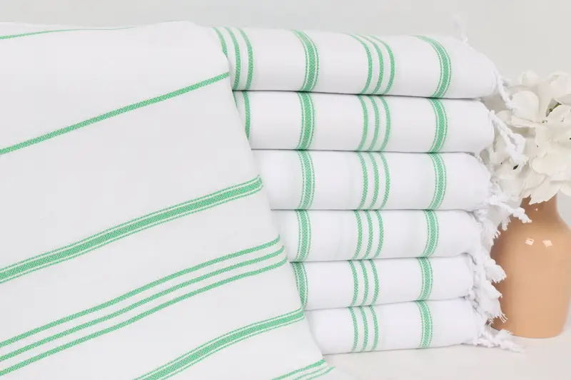 40x24 Cotton Striped Towel, Turkish Hand Towel, House Warming Gift, Gifts For Him, Bathroom Towels, Valentine Day Gift For Her, Wedding Favors - 2