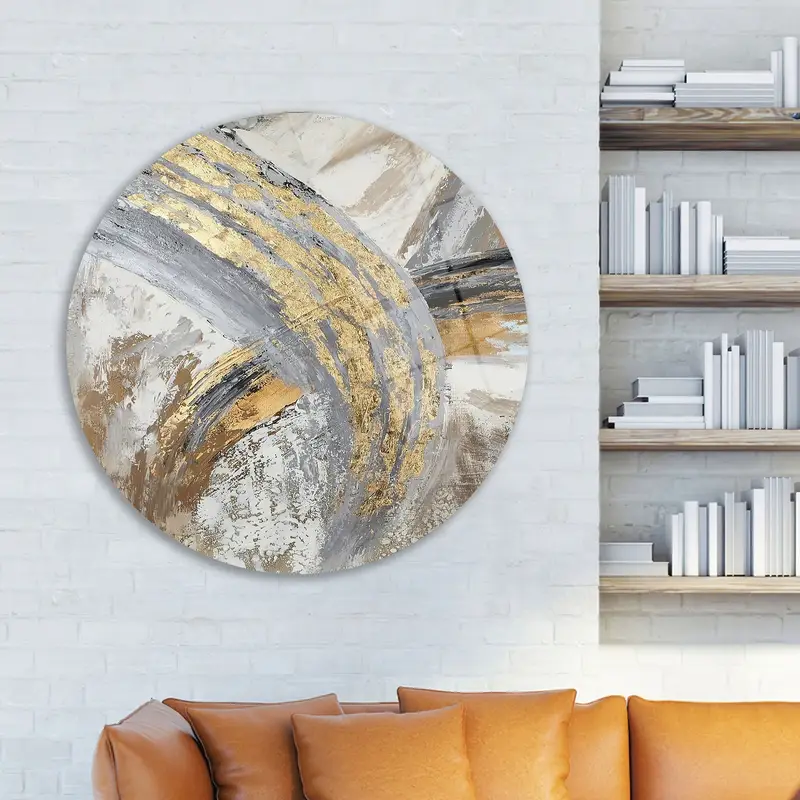 Elegant Gold and Silver Printed Glass for Modern Decor